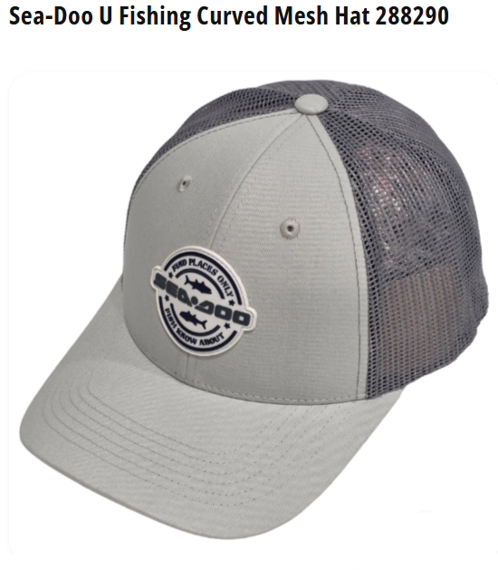 SEADOO U FISHING CURVED MESH CAP